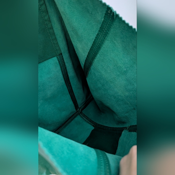 Banana Republic | Paige Pinking Sheers Tote, Kelly Green Leather Purse - Picture 3 of 16